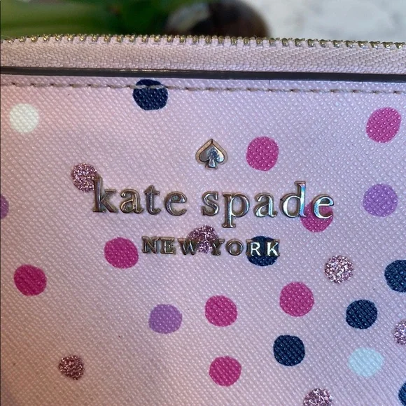 Kate Spade Pink Polka Dot Wallet card and coin wallet. - Picture 8 of 8